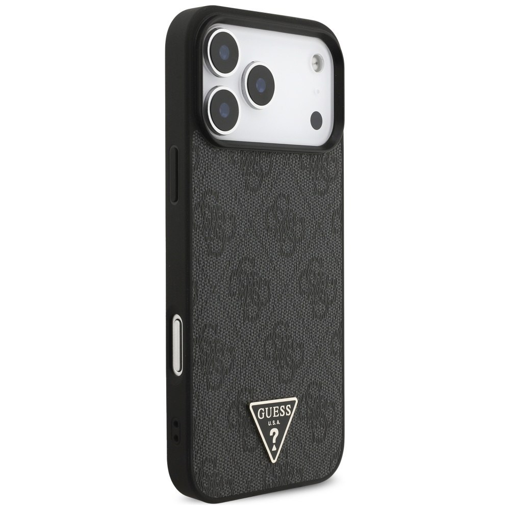 Etui Guess 4G Strap Triangle Logo MagSafe do iPhone 17 Pro Max czarny
